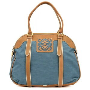 Loewe LOEWE bag, tote Anagram Boston blue, beige